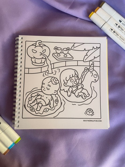 📖Spooky Summer – Cute & Spooky Coloring BooK