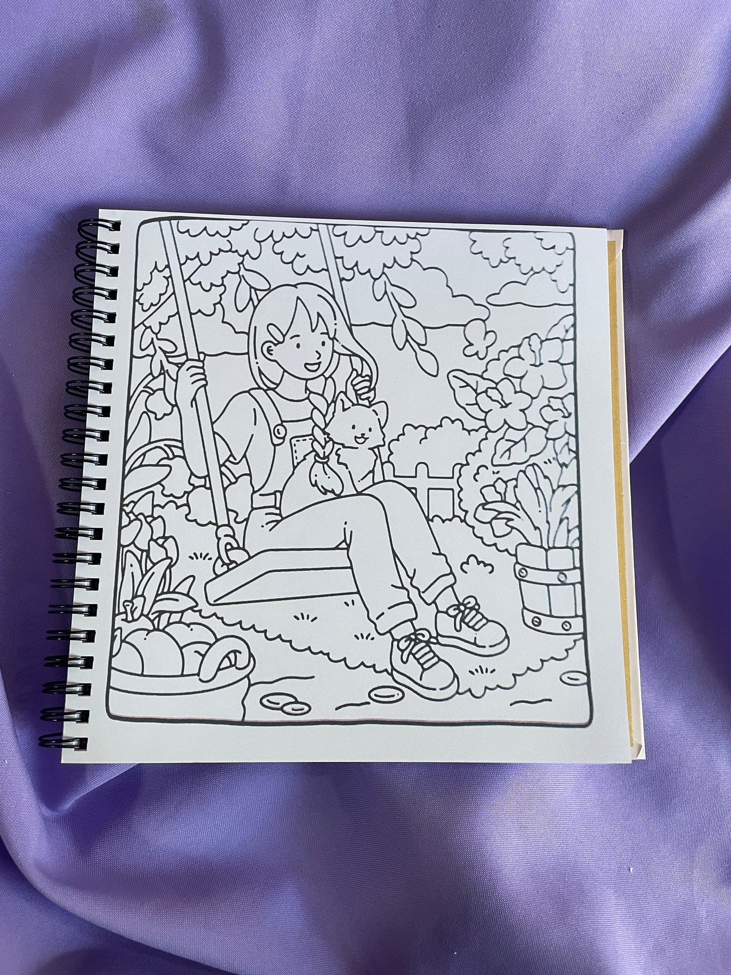 🐾 Cat & Chill – Cute & Easy Coloring Book 🐱💜