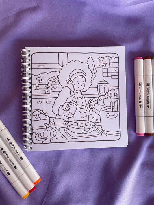 📖 Girl Moments Vol. 2 – Cute & Comfy Coloring Book 💕✨