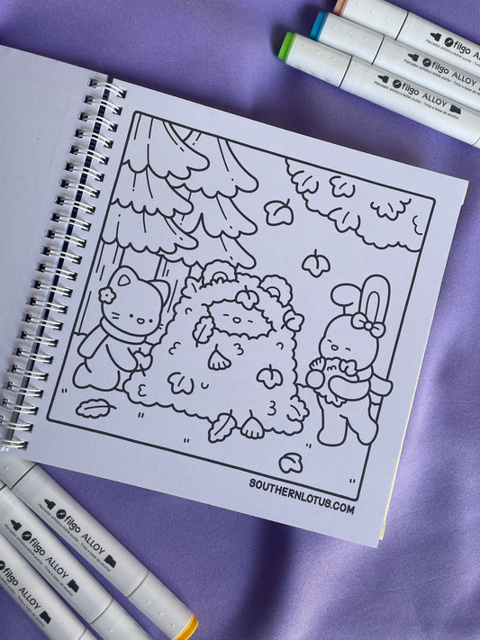 Little Friends Cute & Easy Coloring Book