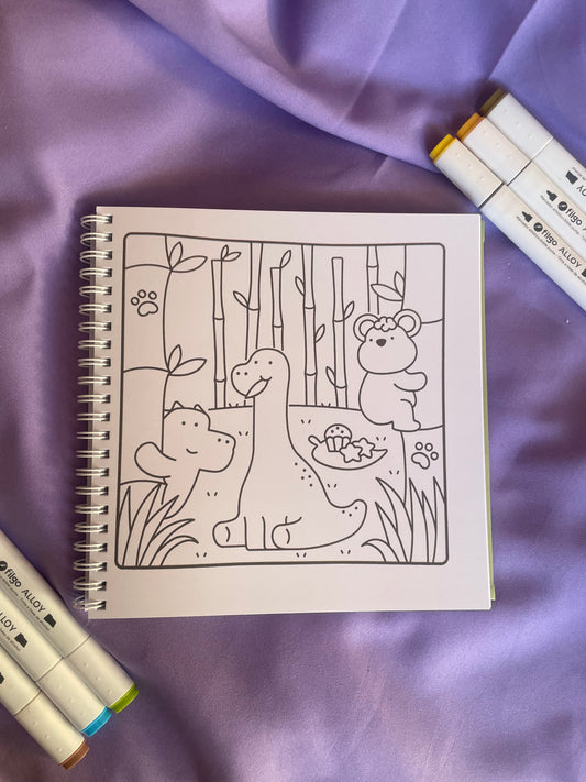 📖 Jurassic Cuddles – Bold & Easy Coloring BooK