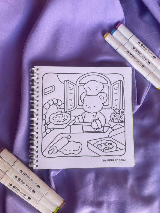 🌸 Calm Days – Cute & Easy Coloring Book 🐾