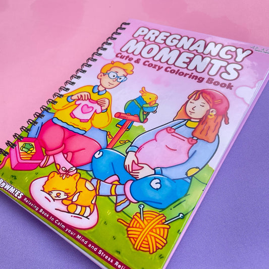Pregnancy Moments - Libro para colorear tierno y acogedor
