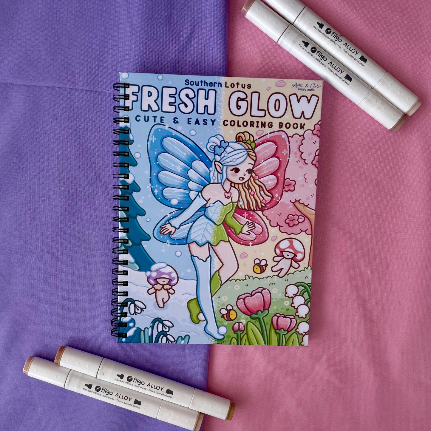 FRESH GLOW – Cute & Easy Coloring Book