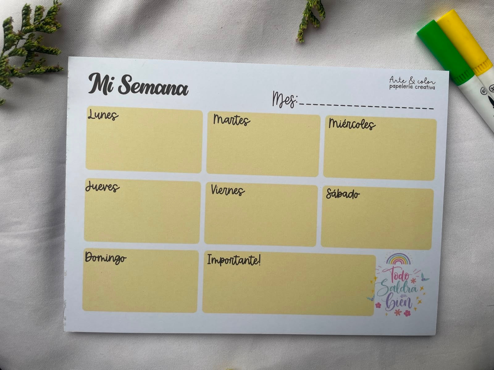 Planner Encolado “Todo saldrá bien”