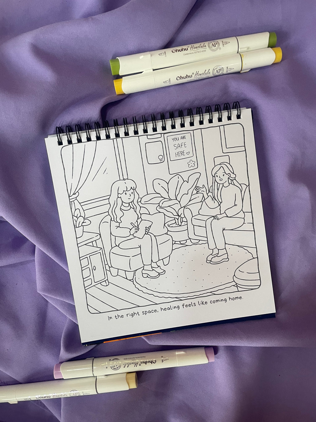 🌙✨ Mindful Girl – Cozy Self-Care Coloring Book 🧘‍♀️💛