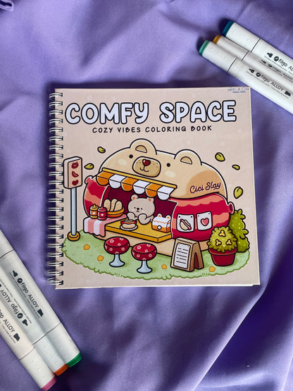 ☕📖 COMFY SPACE – Cozy Vibes Coloring Book 📖☕