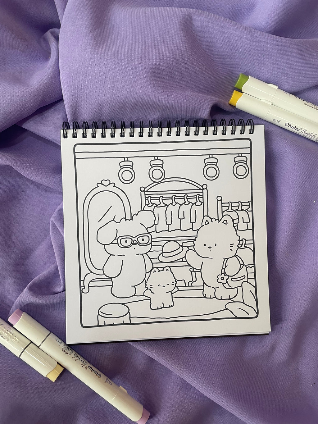 🎶🐾 Calm Moments – Adorable Coloring Book ✨🌙