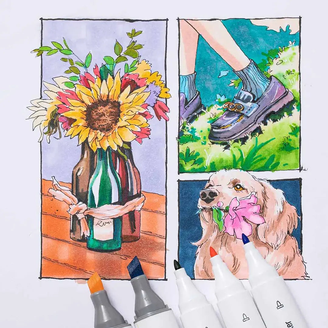 KAALA 24 MARCADORES DE ALCOHOL TONOS BÁSICOS OHUHU