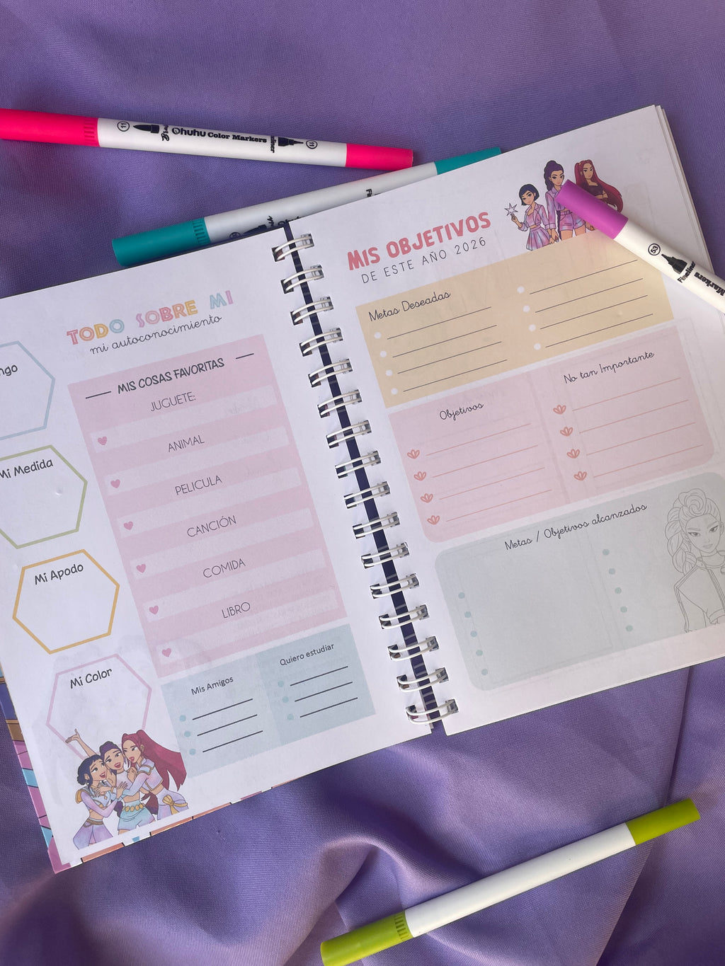 ✨ Diario de Vida Guerreras K-Pop 💜📓