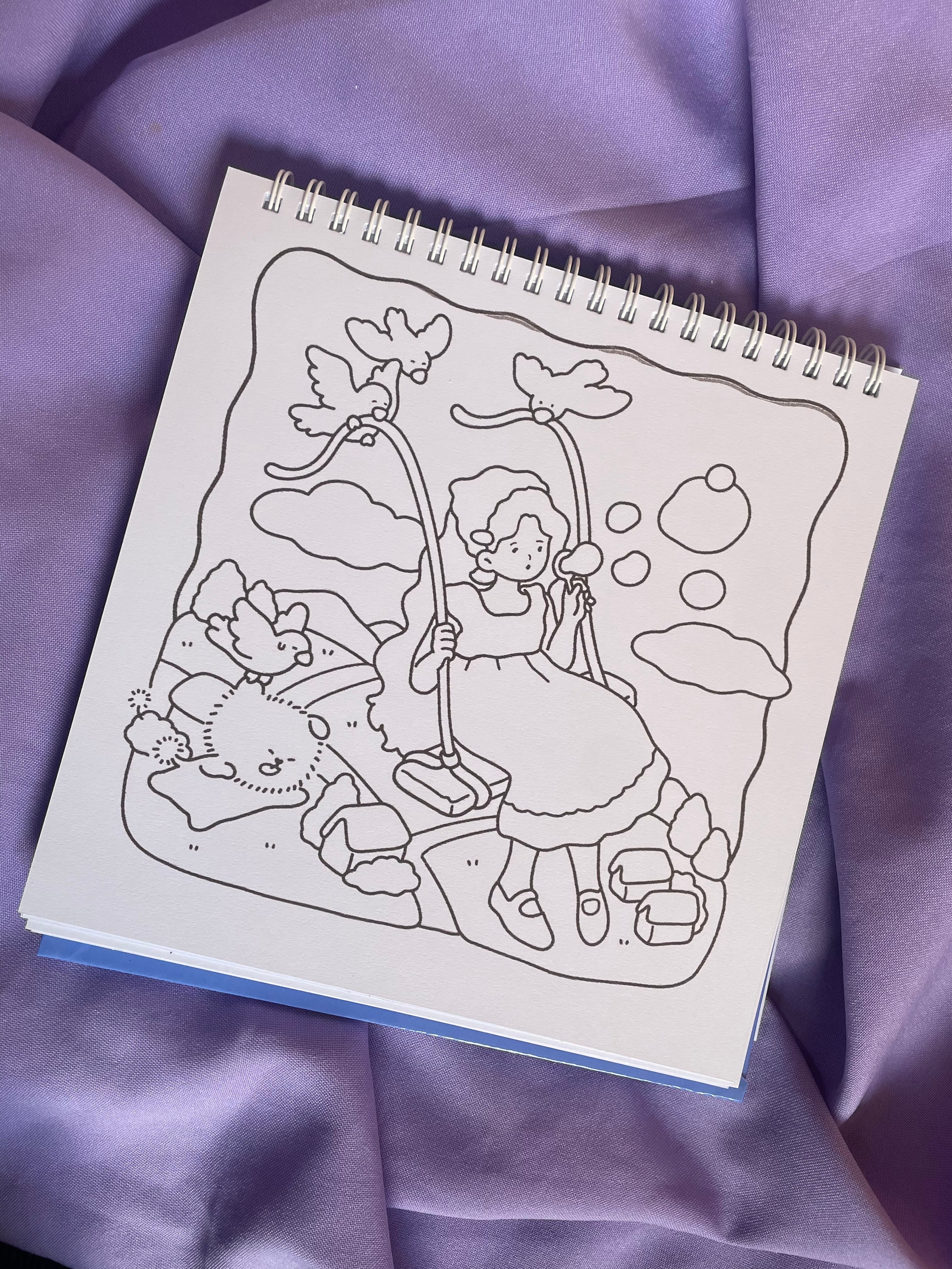 🌙✨ Soft Dreamy – Self-Love Coloring Book