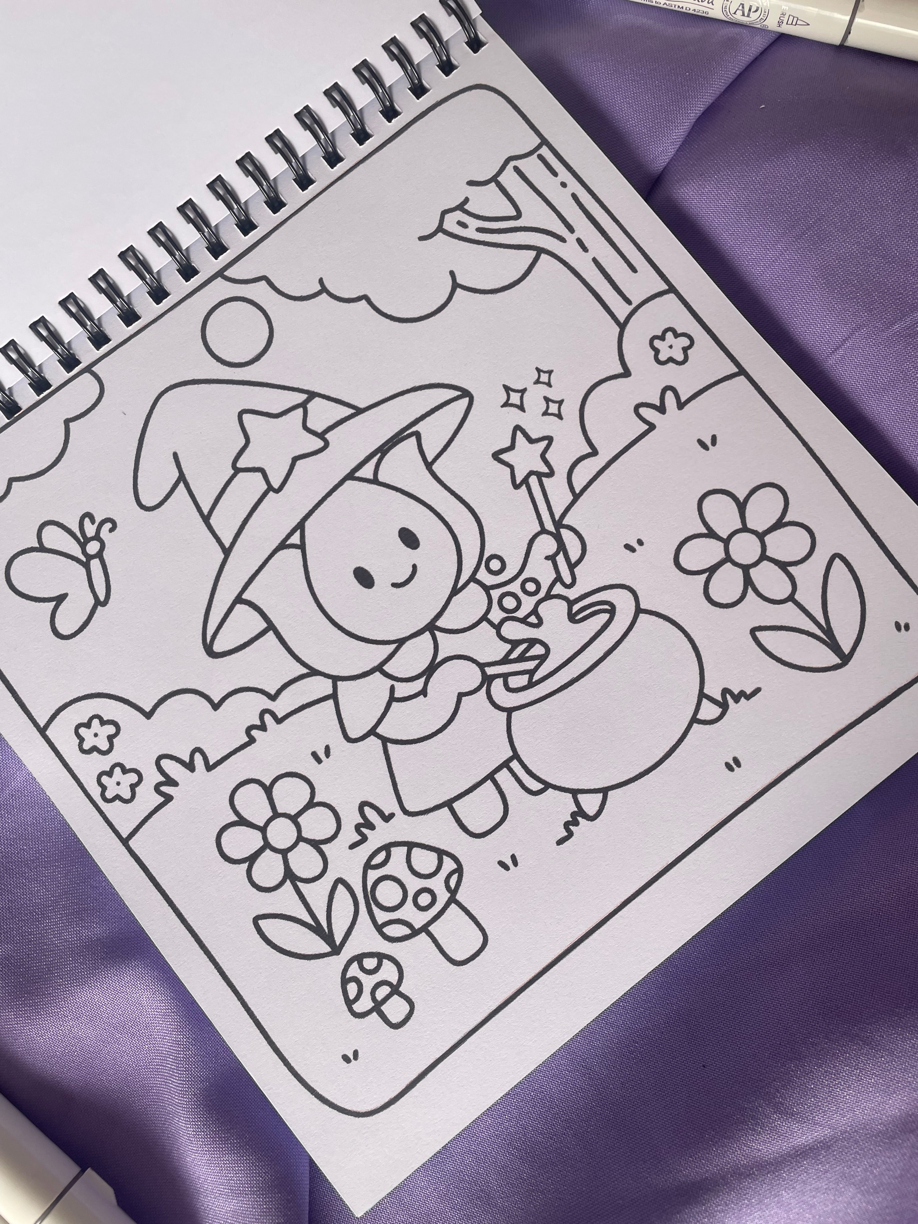 🌟🐾 Pawpop Star & 🍄✨ Jardín Mágico – Libro Doble para Colorear