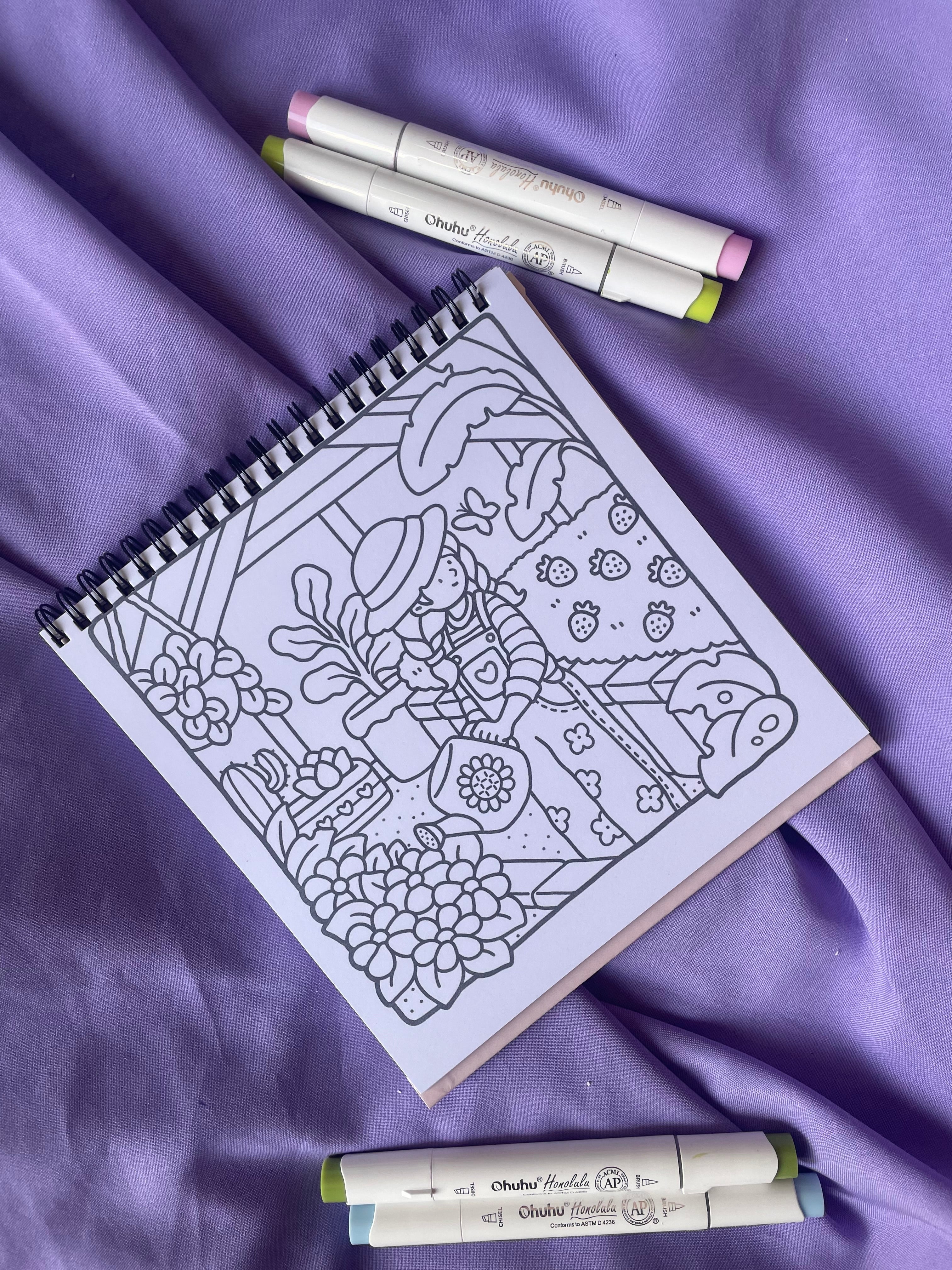 ☕ Girl Moments – Cute & Comfy Coloring Book