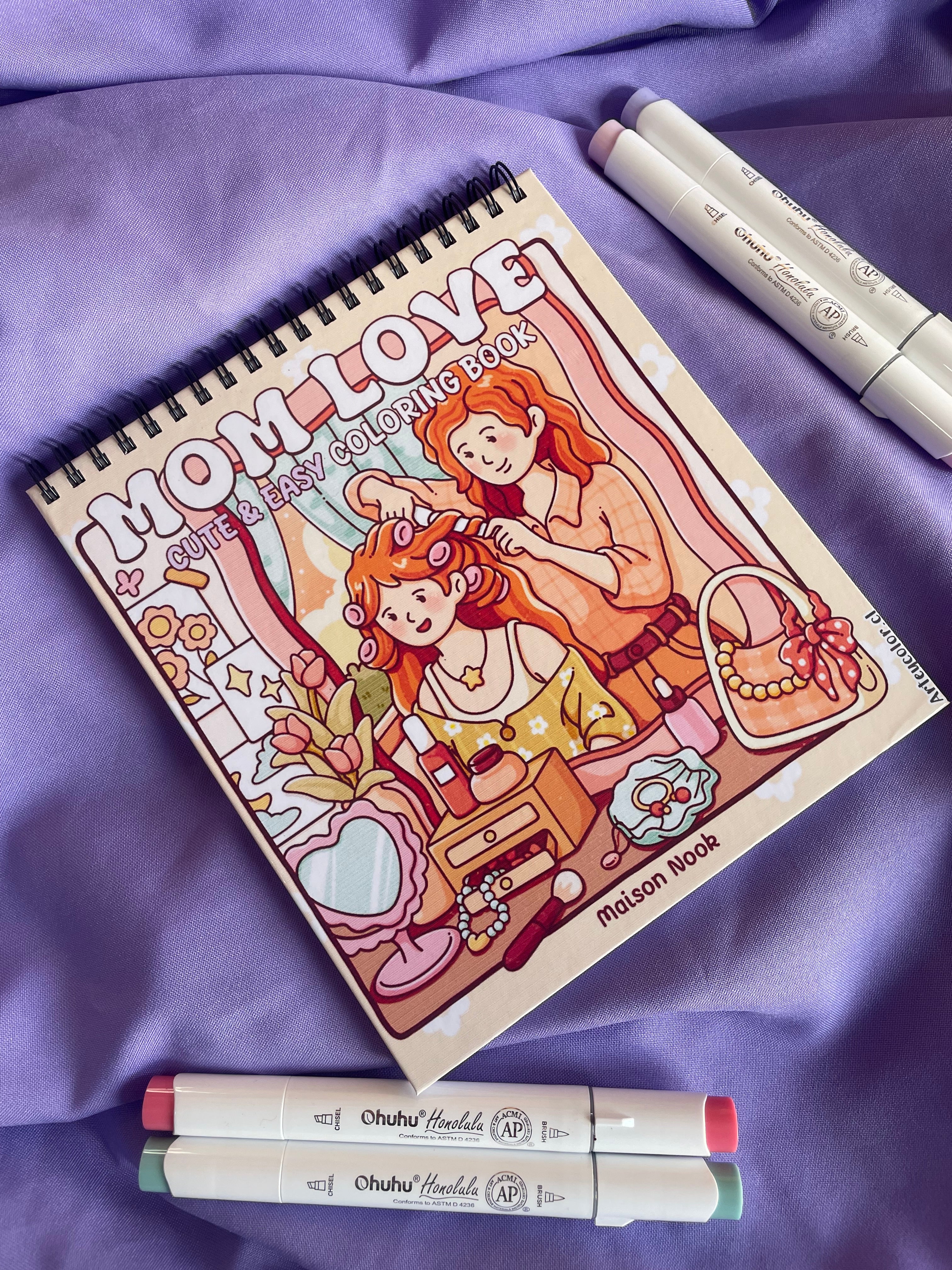 💕 MOM LOVE – Cute & Easy Coloring Book 💕