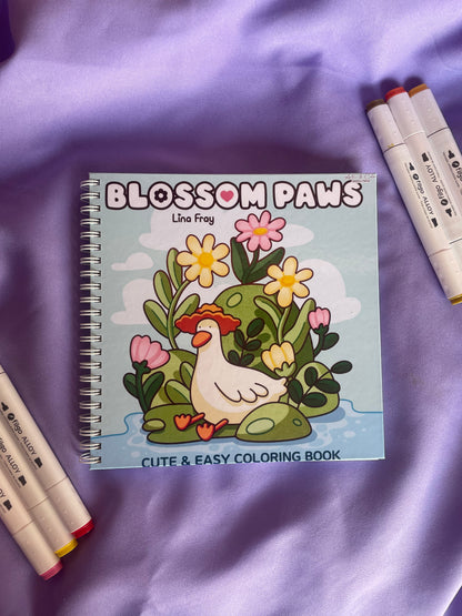 🐥🌸 Blossom Paws – Cute & Easy Coloring Book