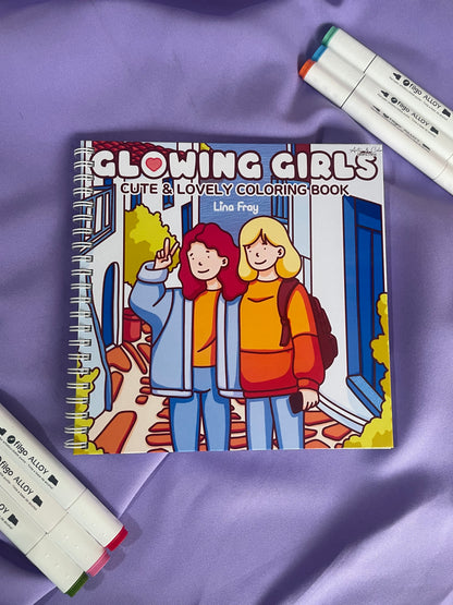 Glowing Girls - Cute & Lovely Coloring Book