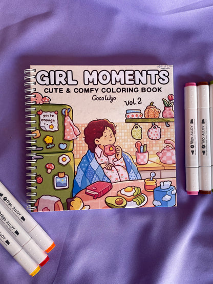 📖 Girl Moments Vol. 2 – Cute & Comfy Coloring Book 💕✨