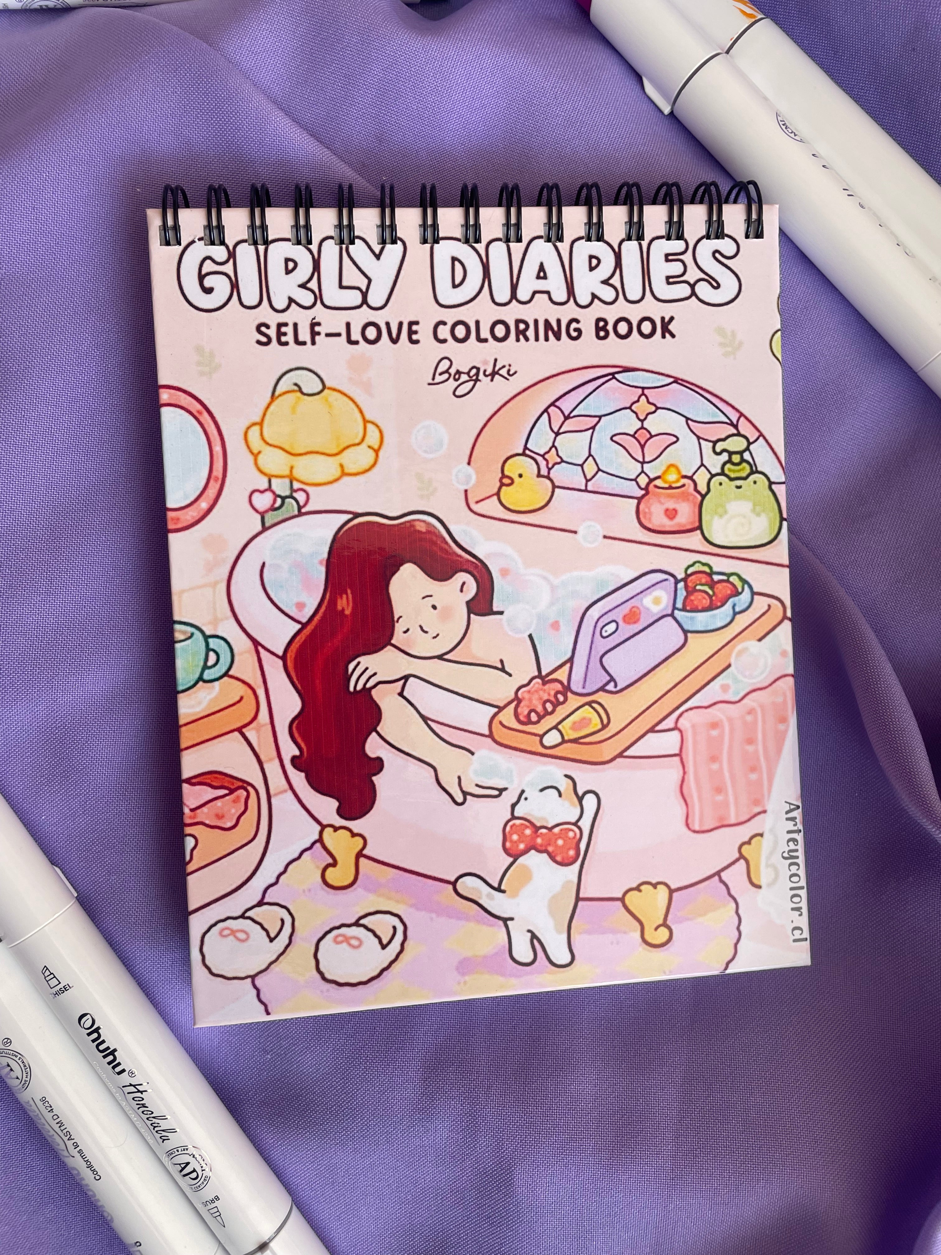 💕 Girly Diaries – Self-Love Coloring Book💕