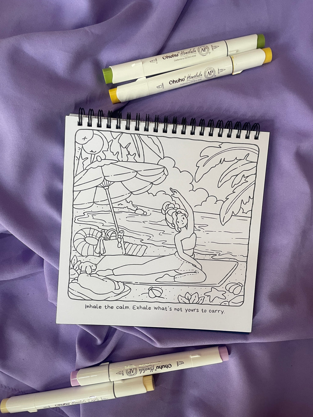 🌙✨ Mindful Girl – Cozy Self-Care Coloring Book 🧘‍♀️💛
