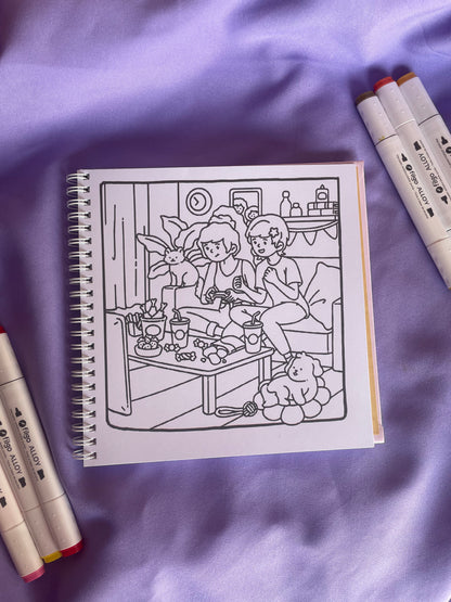 🎡👯‍♀️ Bestie Goals – Cute & Easy Coloring Book