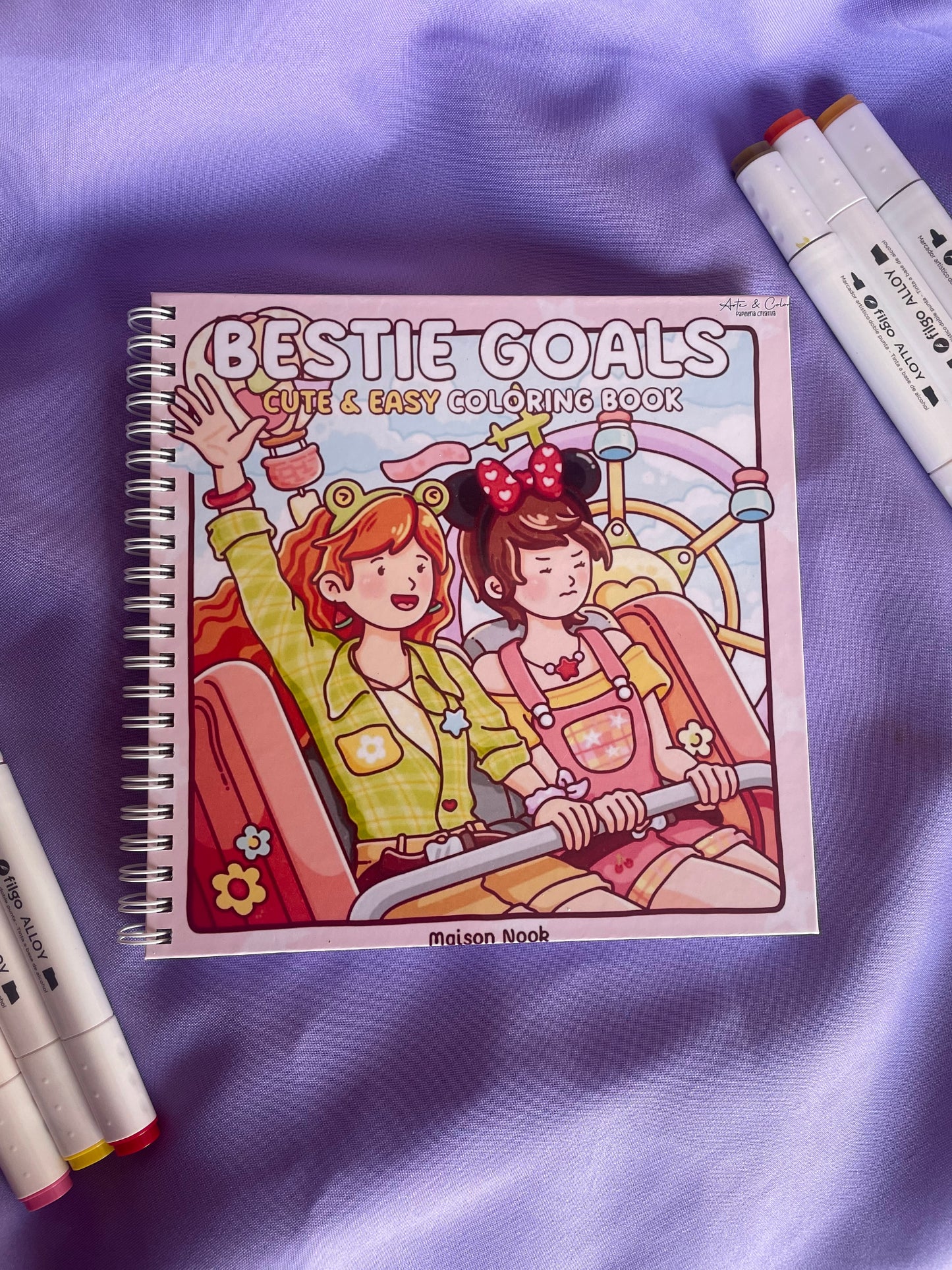🎡👯‍♀️ Bestie Goals – Cute & Easy Coloring Book
