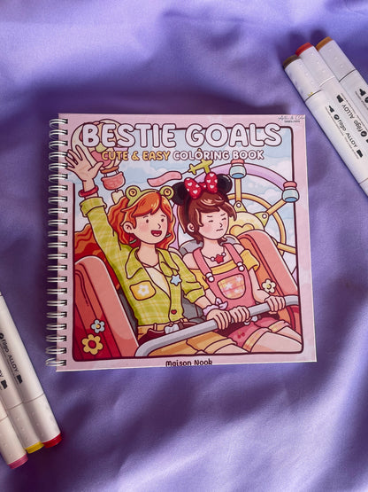 🎡👯‍♀️ Bestie Goals – Cute & Easy Coloring Book