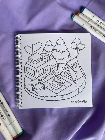☕📖 COMFY SPACE – Cozy Vibes Coloring Book 📖☕