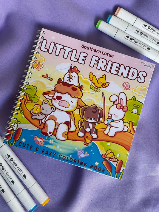 Little Friends Cute & Easy Coloring Book