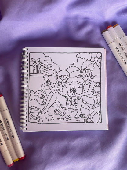 🎡👯‍♀️ Bestie Goals – Cute & Easy Coloring Book