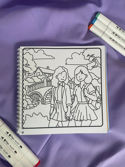 Glowing Girls - Cute & Lovely Coloring Book