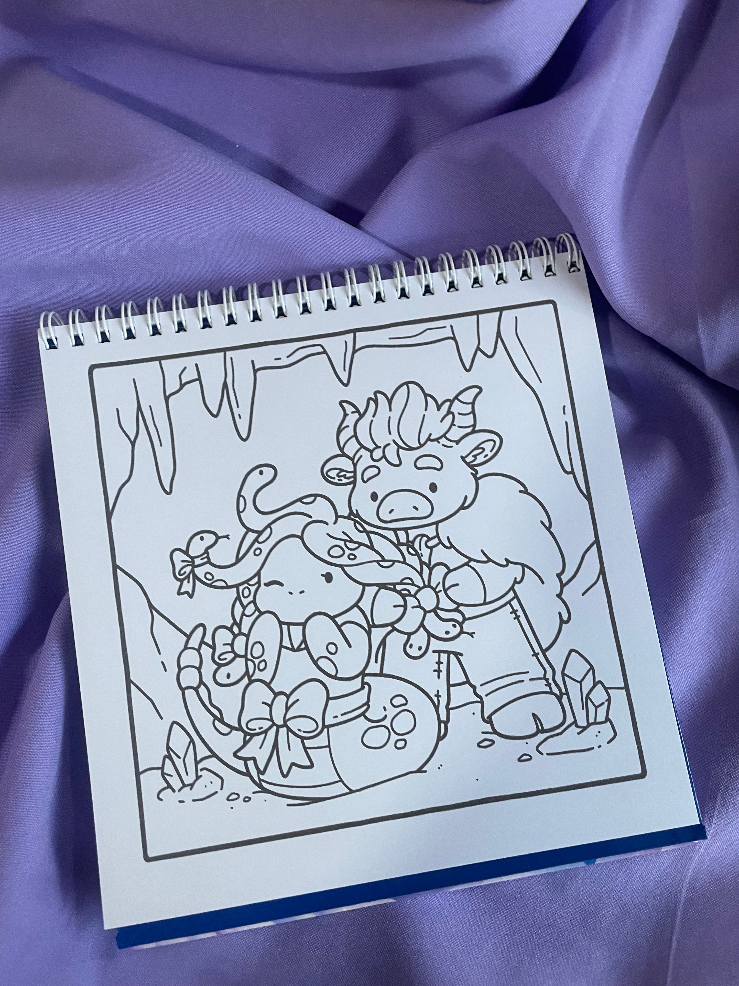 💜🌙 Cozy Romantasy – Cute Coloring Book
