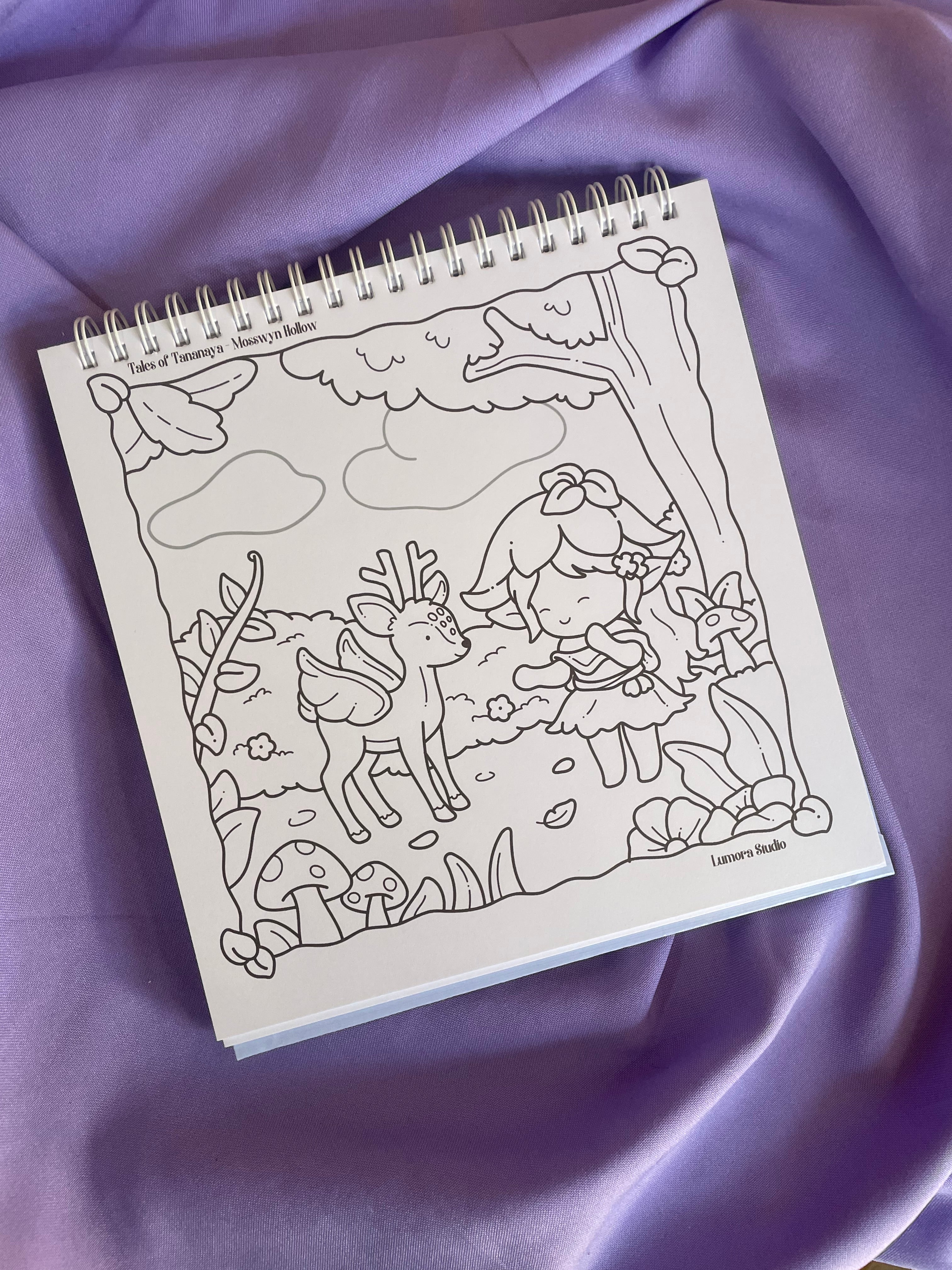 🍄🧚 Mosswyn Hollow – Cute Fairy Coloring Book