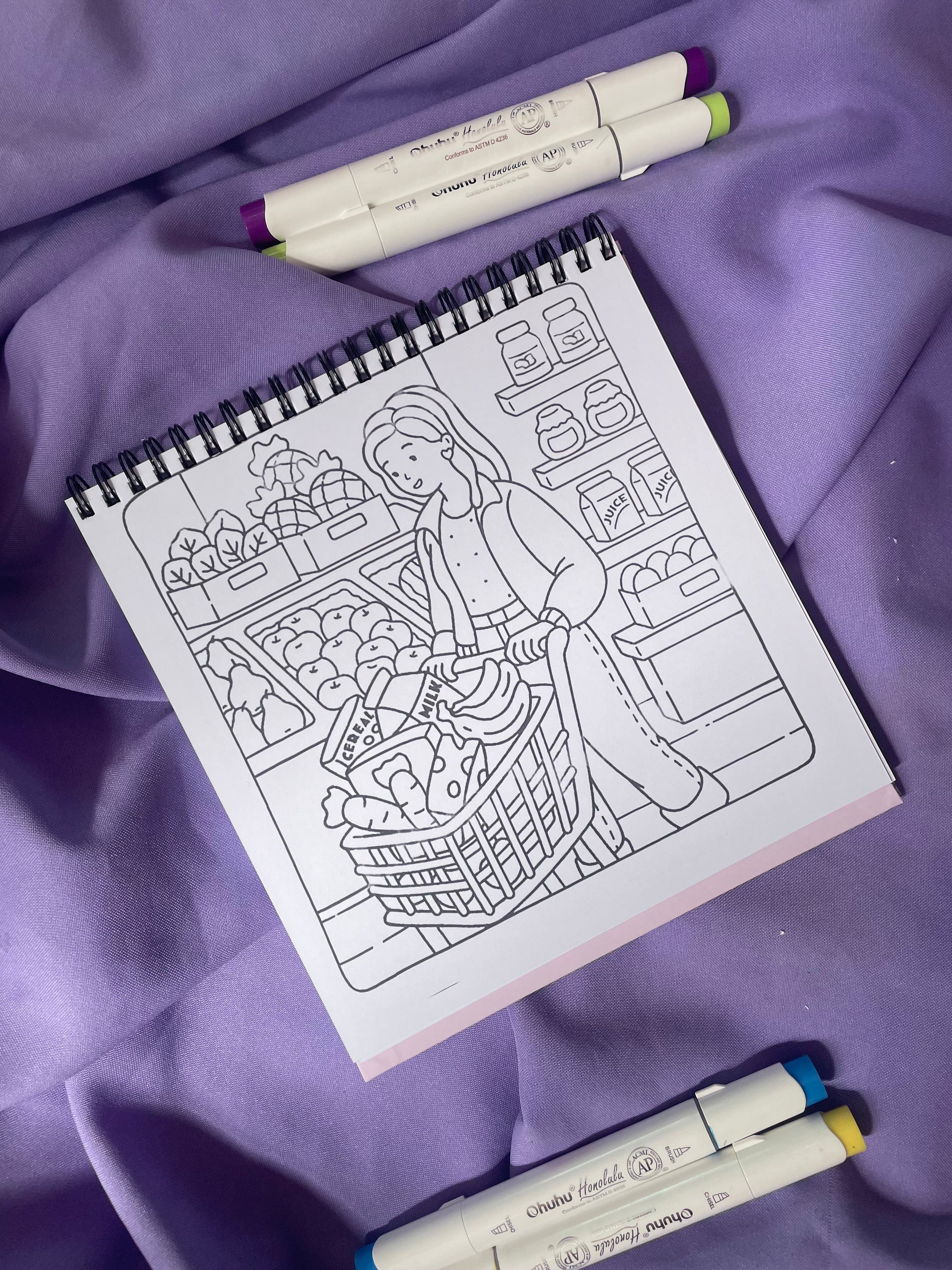 🍳 Housewife Diaries – Cute & Cozy Coloring Book