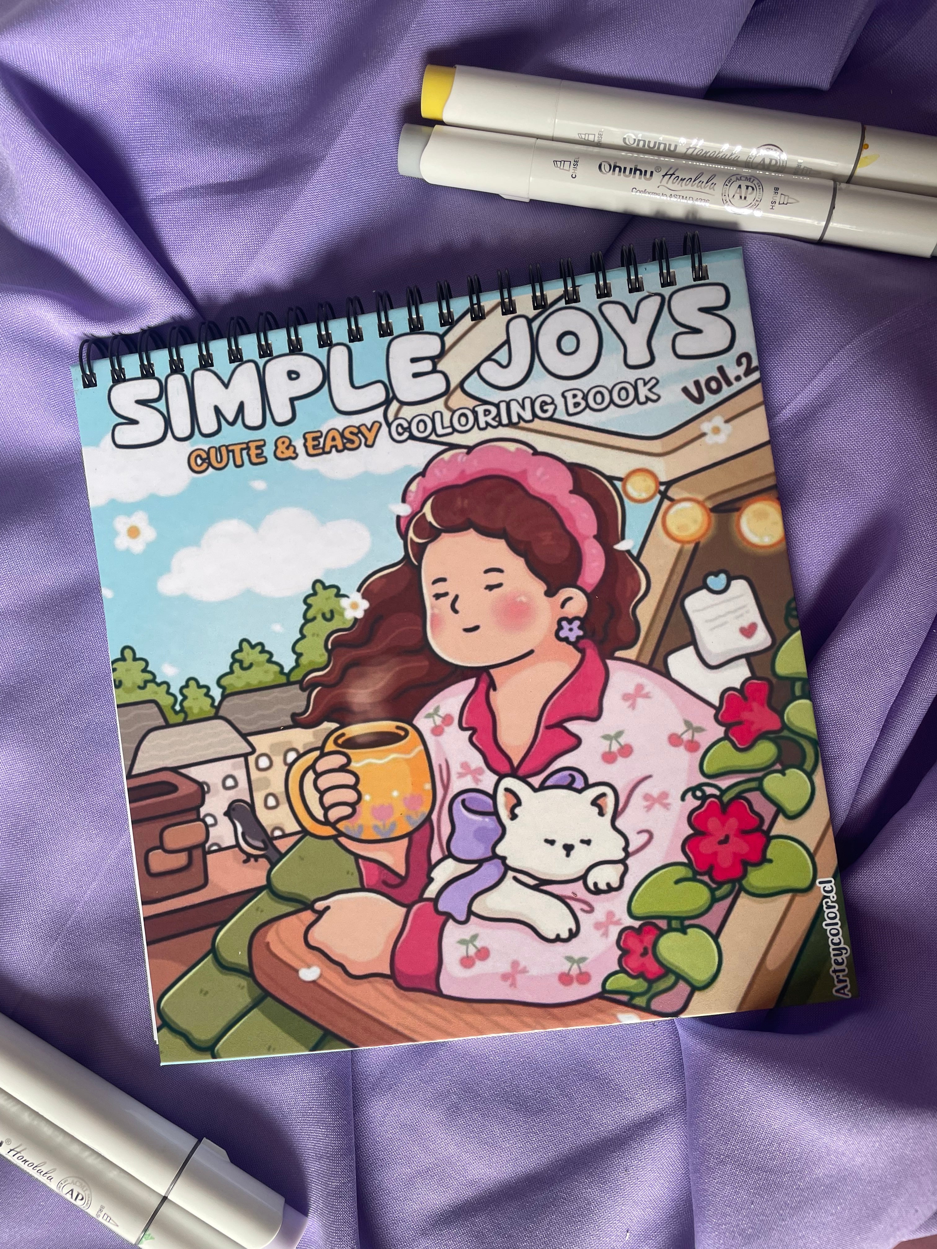 🌸☕ Simple Joys Vol. 2 – Cute & Easy Coloring Book