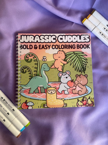 📖 Jurassic Cuddles – Bold & Easy Coloring BooK