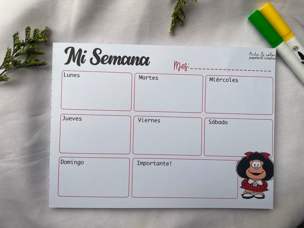 Planner encolado “Mafalda”