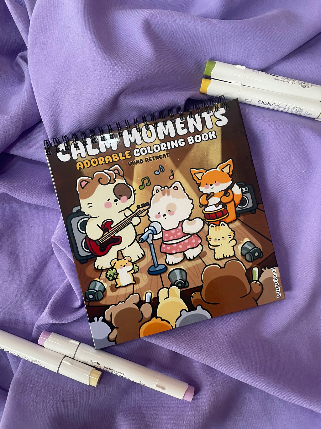 🎶🐾 Calm Moments – Adorable Coloring Book ✨🌙