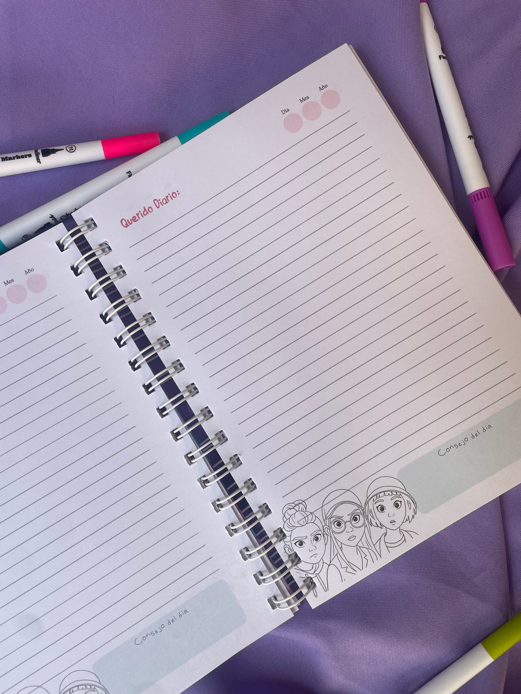 ✨ Diario de Vida Guerreras K-Pop 💜📓