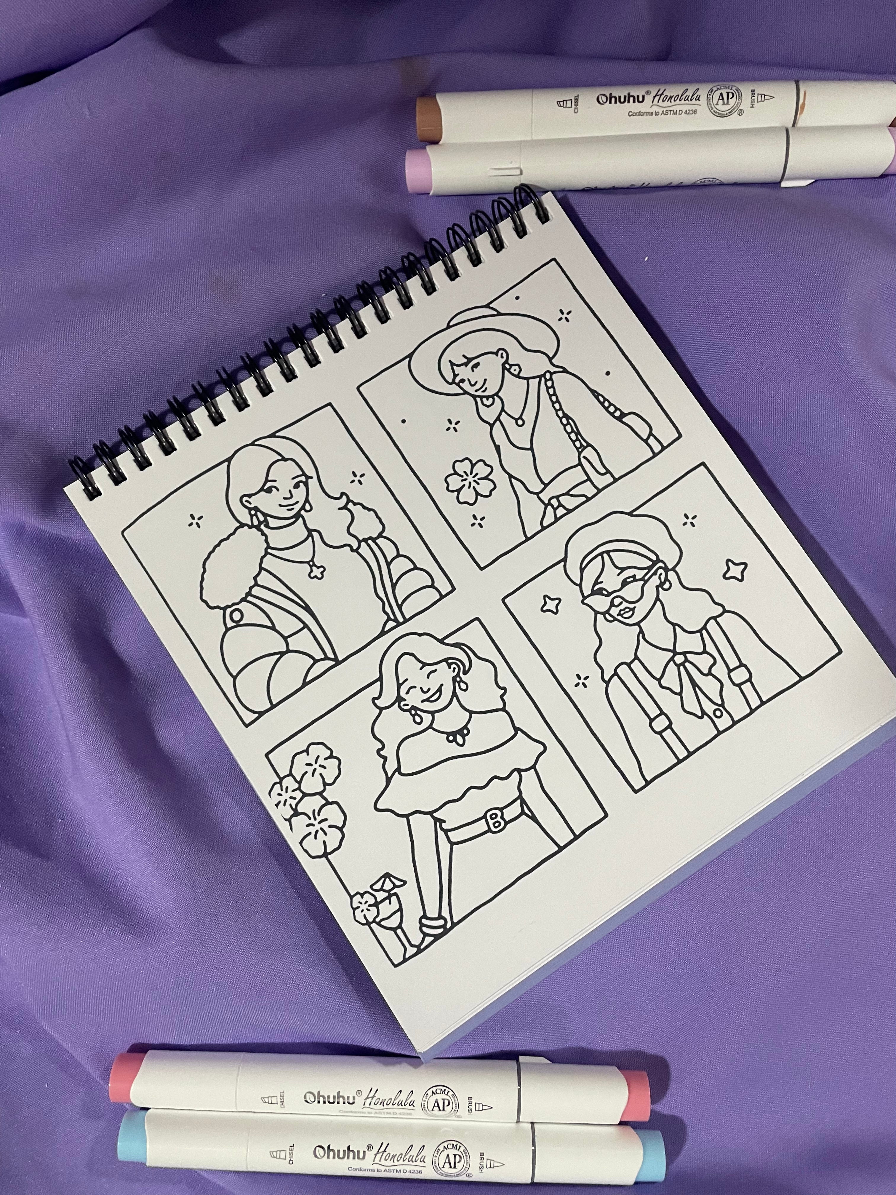 💕 Girl Fashion – Coloring Book ✨