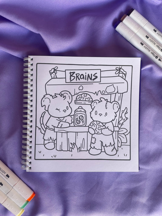 🎃👻 Spooky Moments – Cozy Coloring Book 🐰🕸️