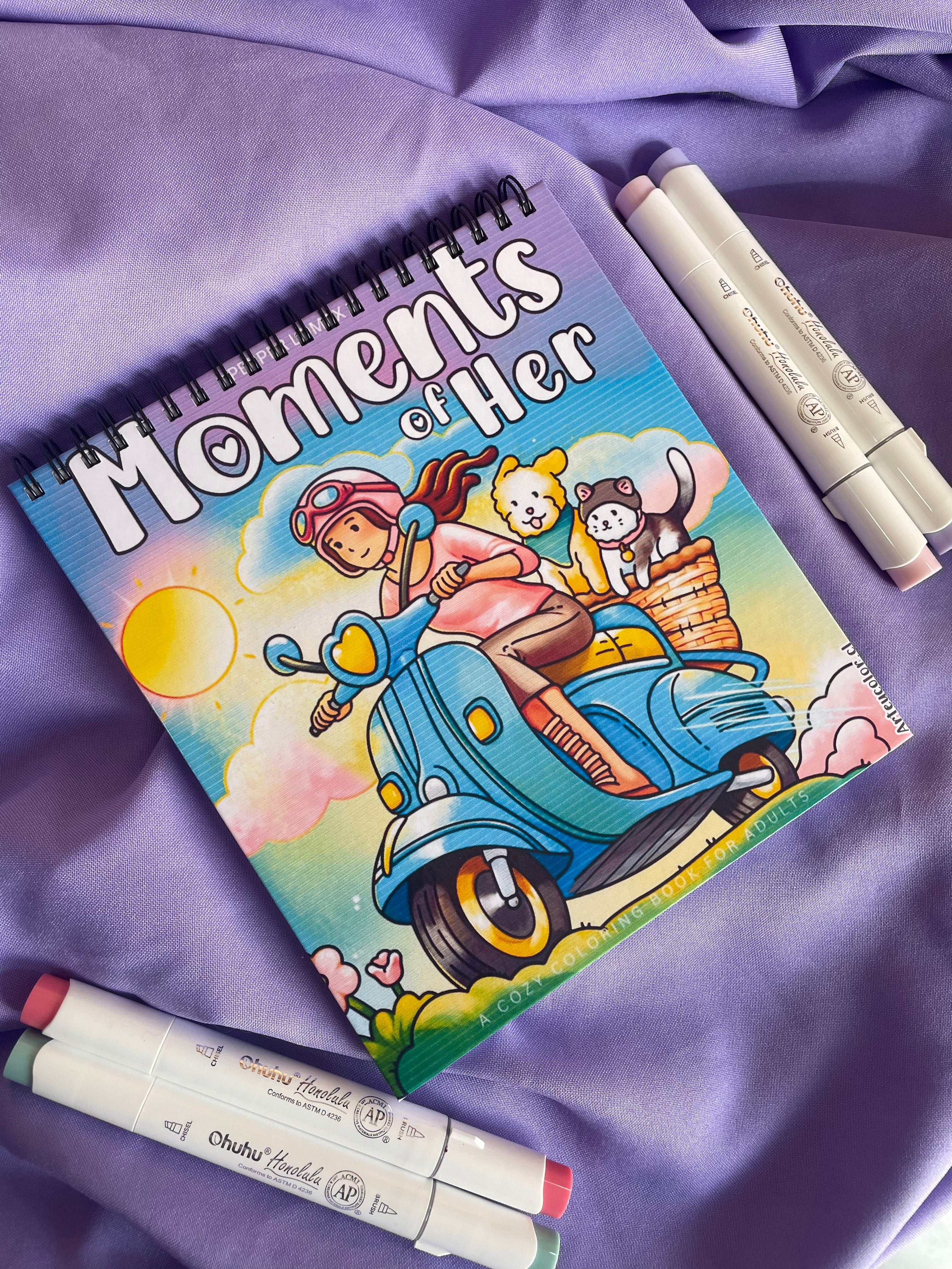 🛵 MOMENTS OF HER – Coloring Book 🐶🐱