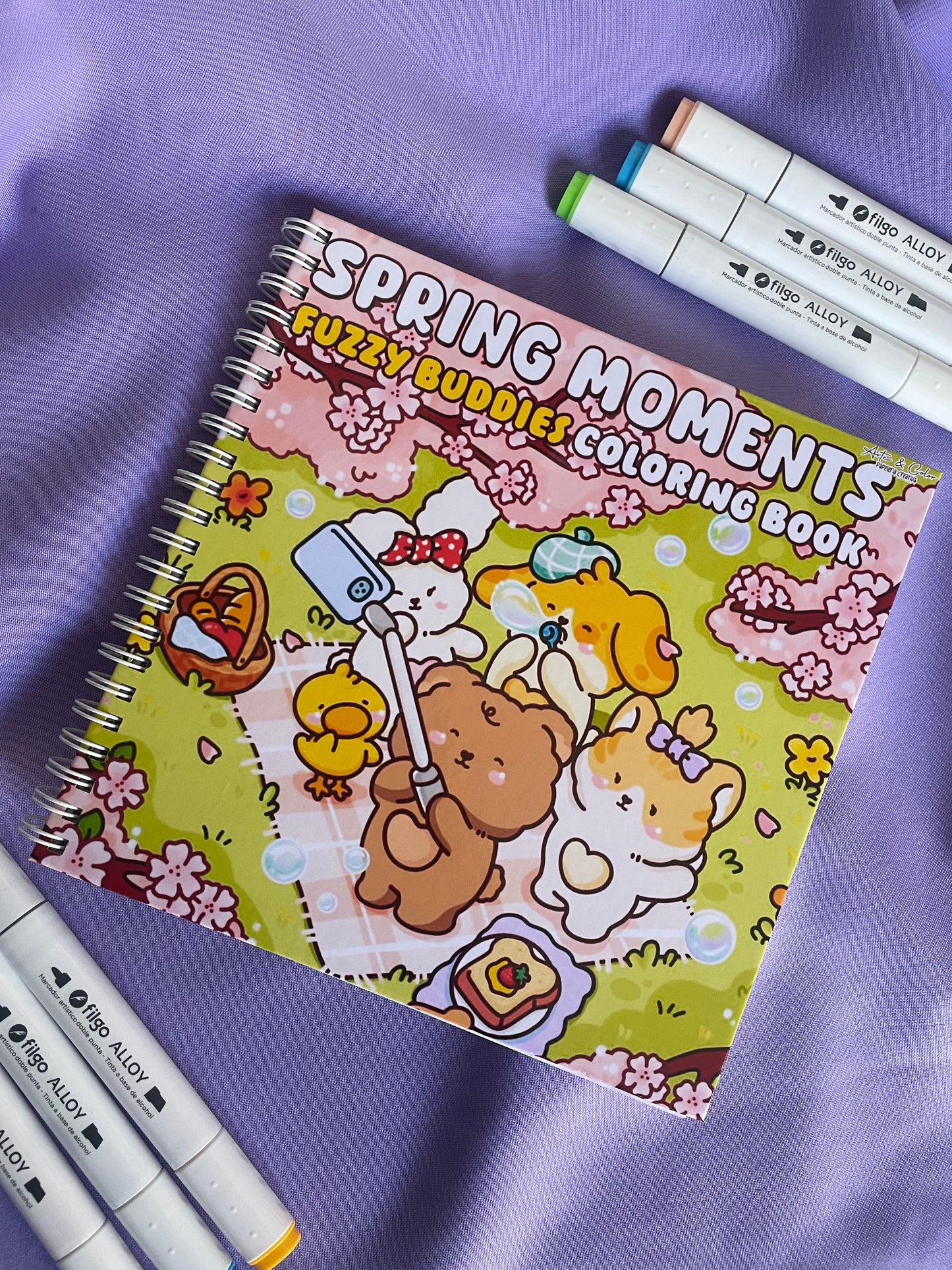 Spring Moments – Fuzzy Buddies Coloring Book