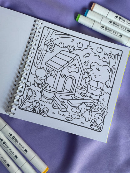 Spring Moments – Fuzzy Buddies Coloring Book