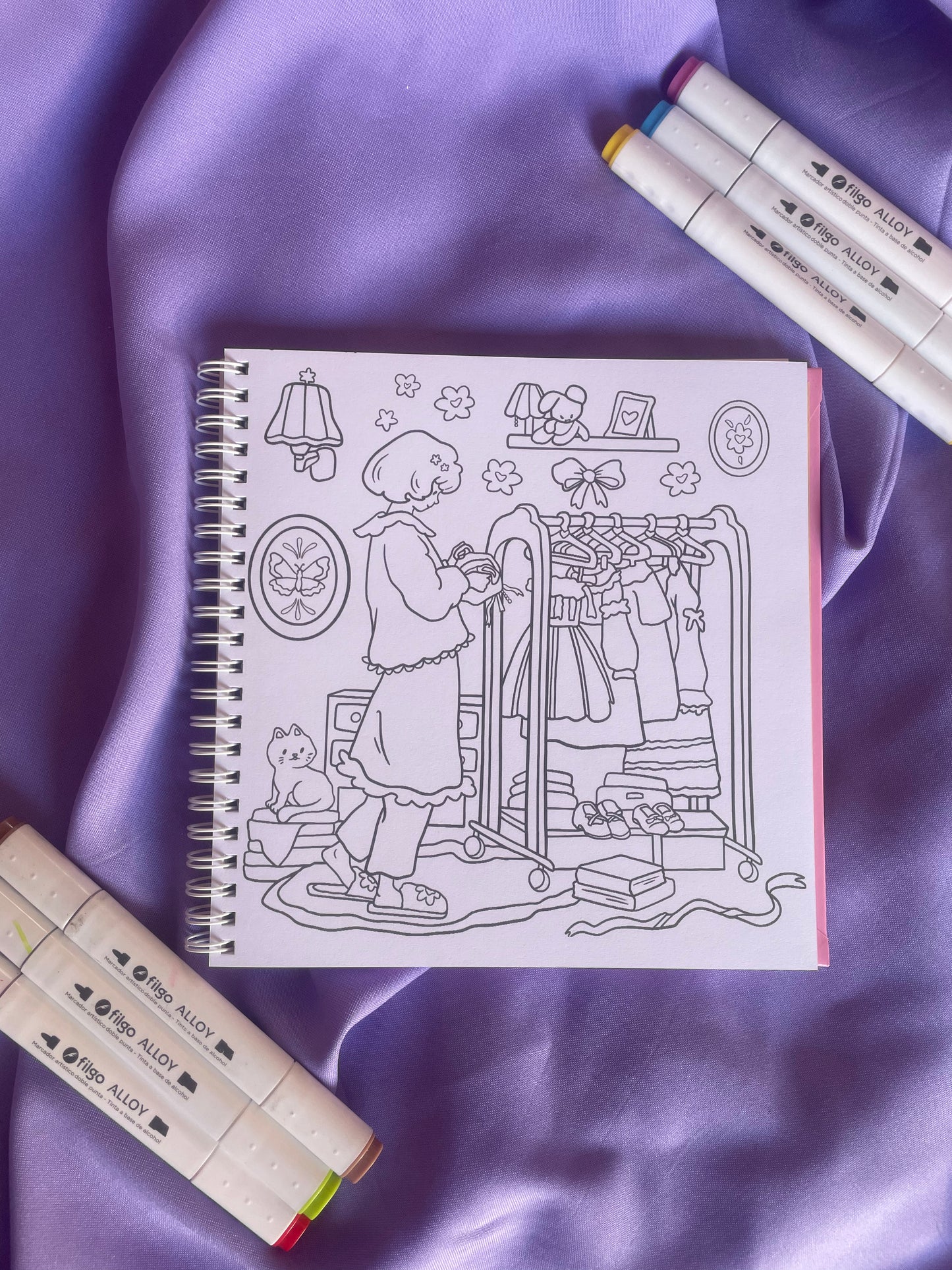 💎 Aesthetic Girls – Cute & Coquette Coloring Book ✨