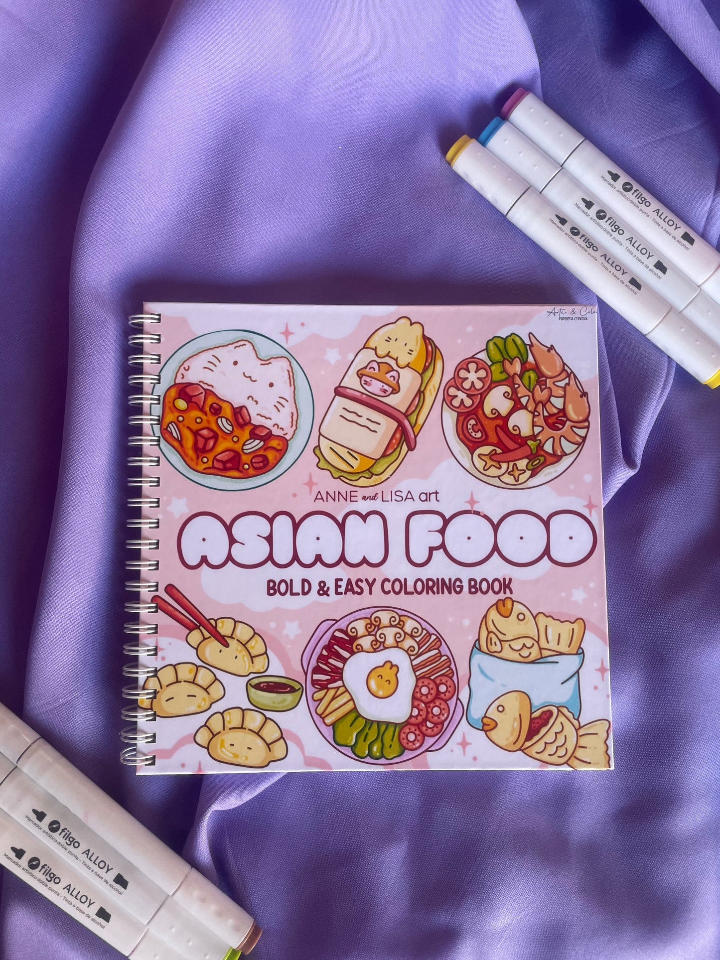 🍜 Asian Food – Bold & Easy Coloring Book ✨