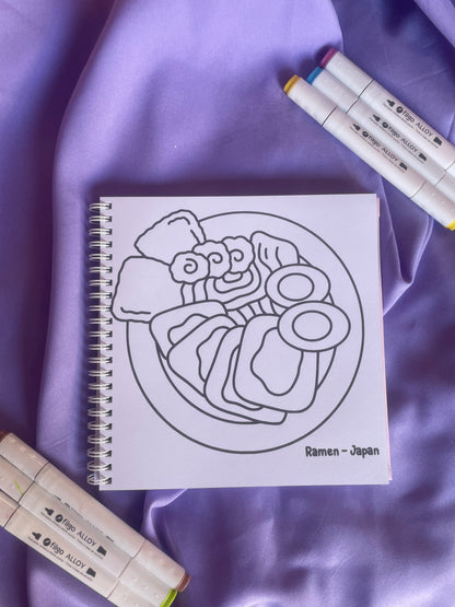 🍜 Asian Food – Bold & Easy Coloring Book ✨