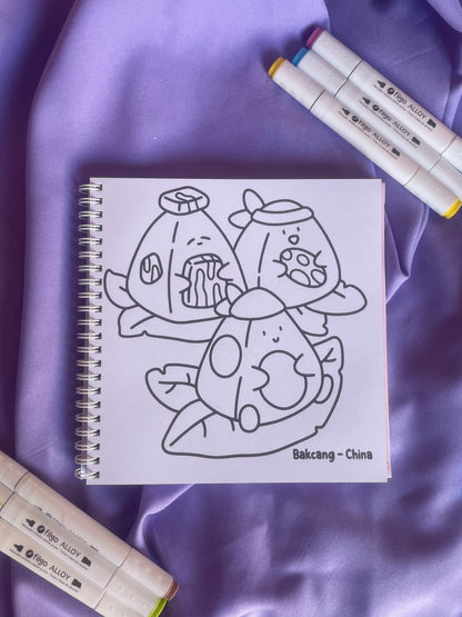 🍜 Asian Food – Bold & Easy Coloring Book ✨