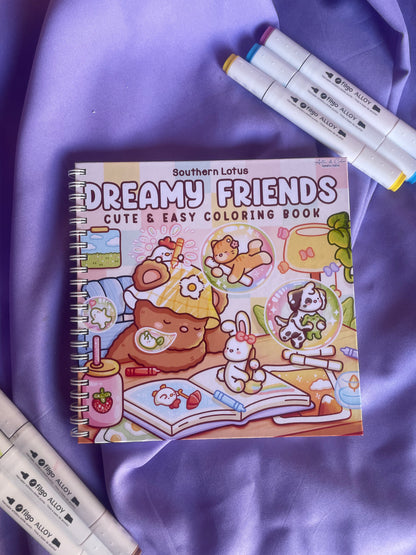 ✨🐻 Dreamy Friends – Cute & Easy Coloring Book 🐰✨