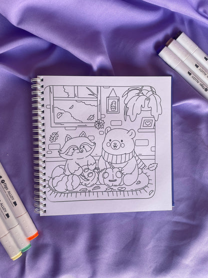 🍂🐻 Hygge Times – Cozy & Cute Coloring Book 🐇🍁