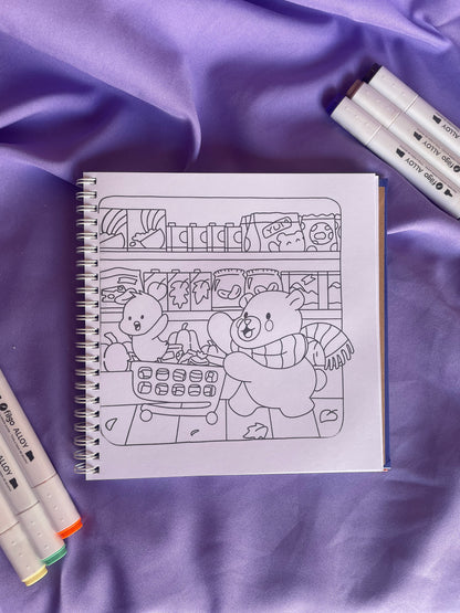 🍂🐻 Hygge Times – Cozy & Cute Coloring Book 🐇🍁